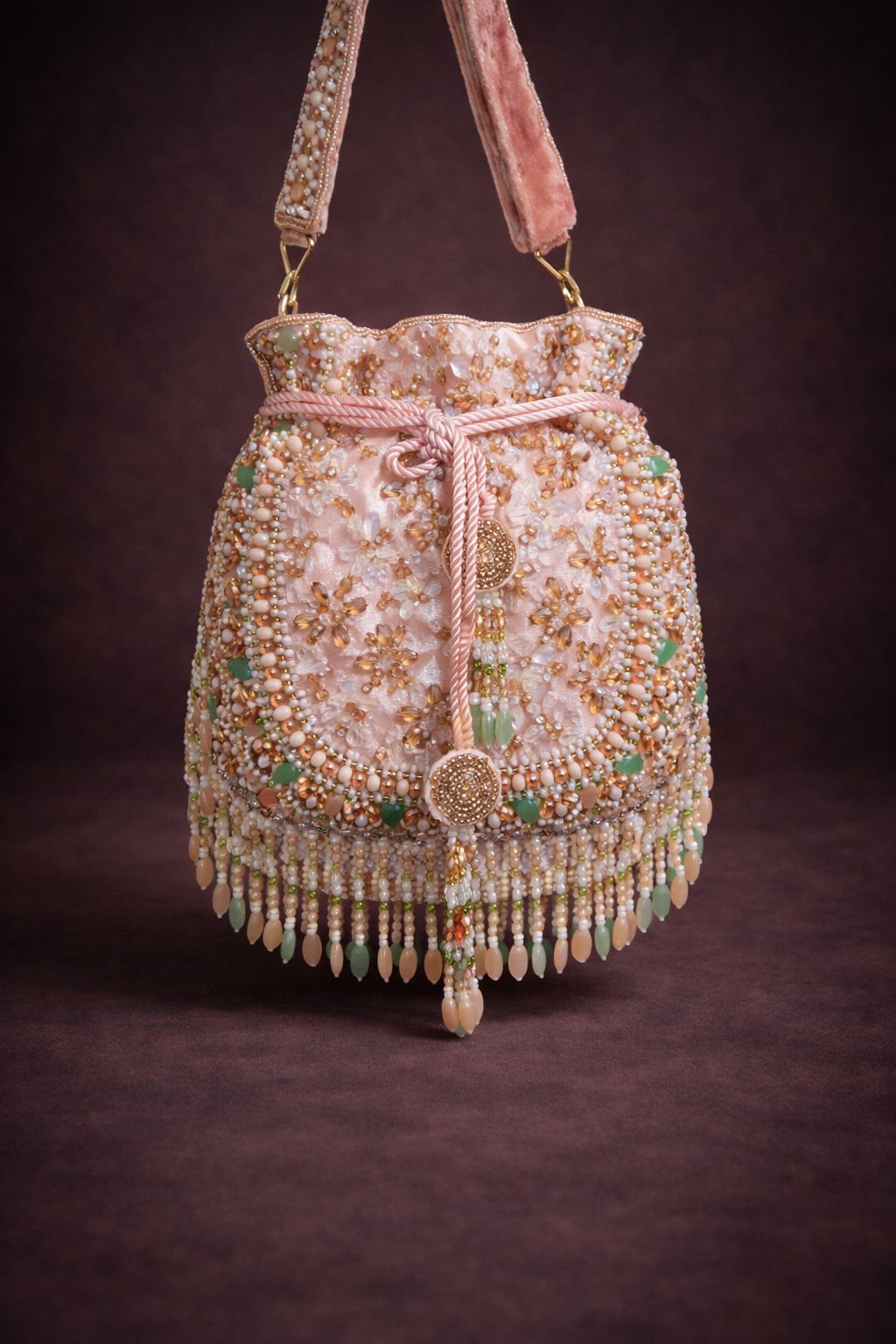 Zariya Floral Pearl Potli