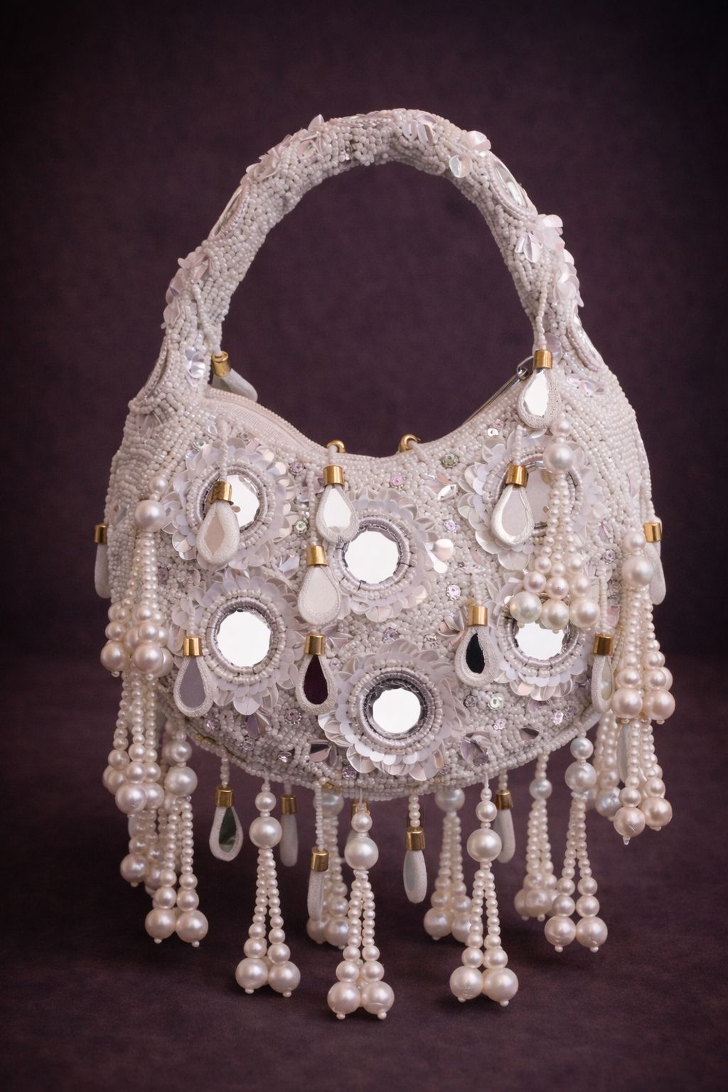 Aarzoo Mirror Pearl Handbag