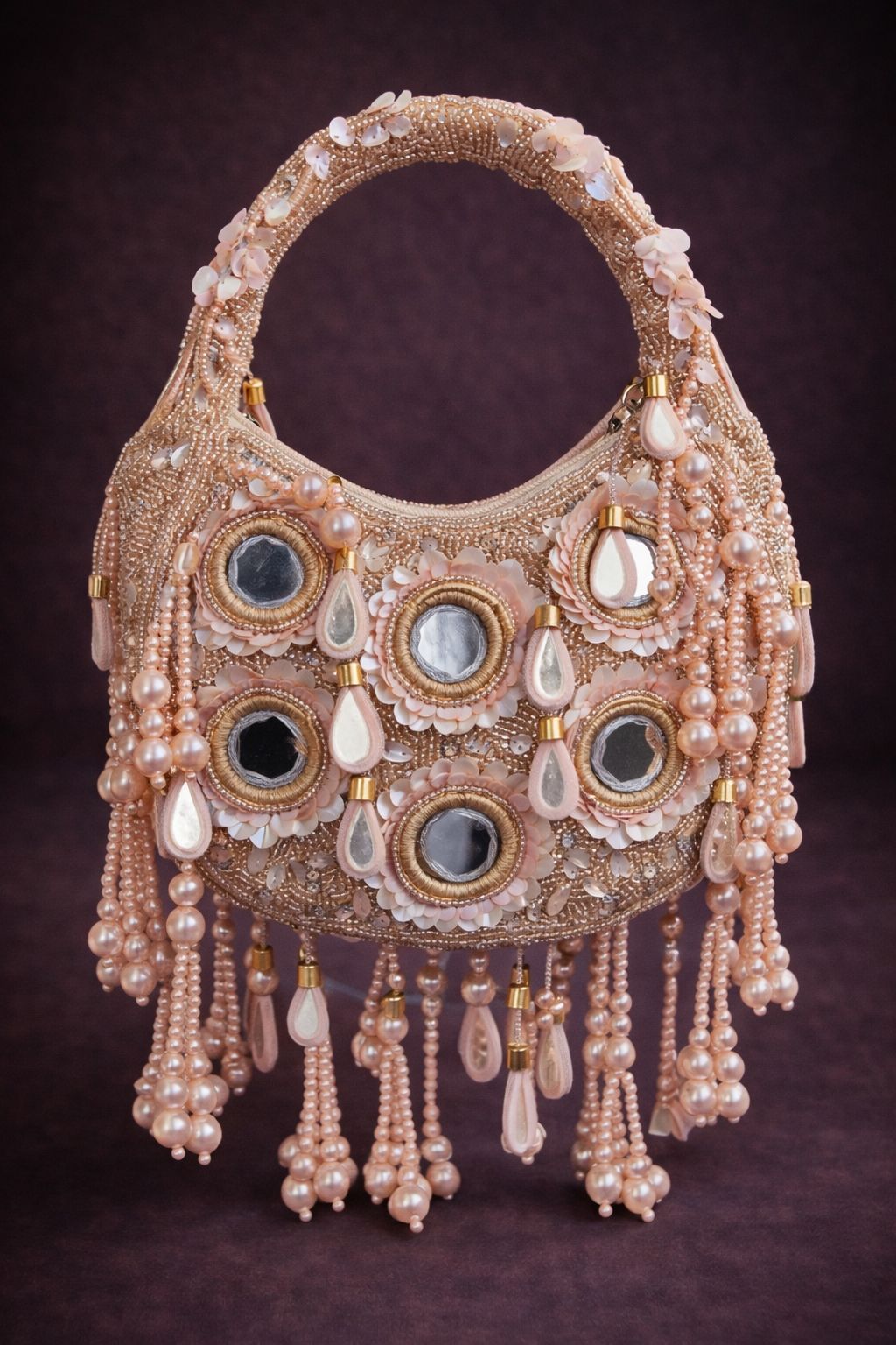Aarzoo Mirror Pearl Handbag