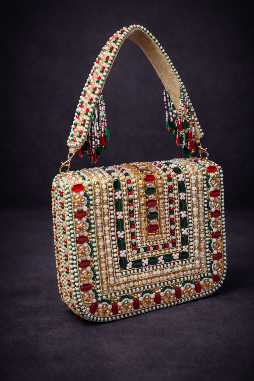 Royal Multicolor Beaded Party Bag
