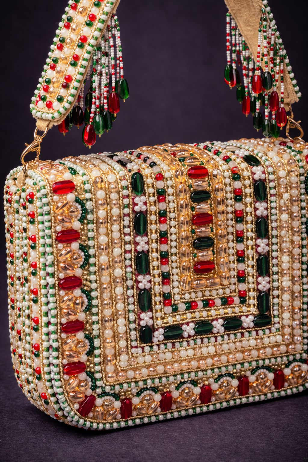 Royal Multicolor Beaded Party Bag