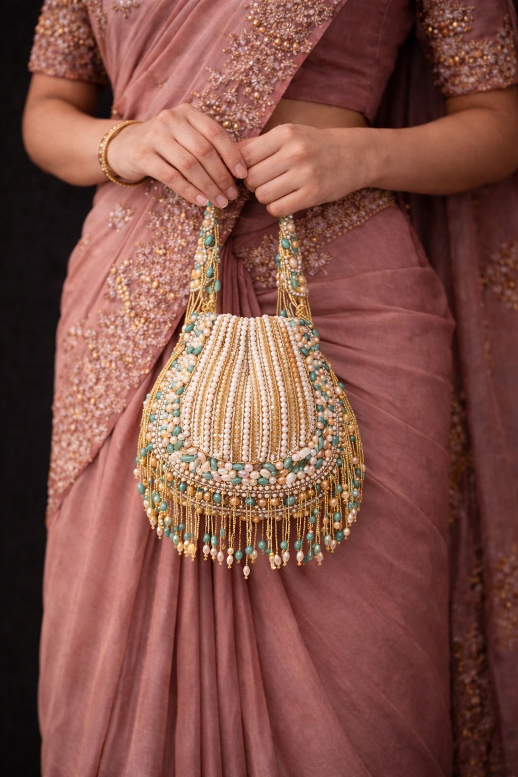 Mint Pearl Royale Potli