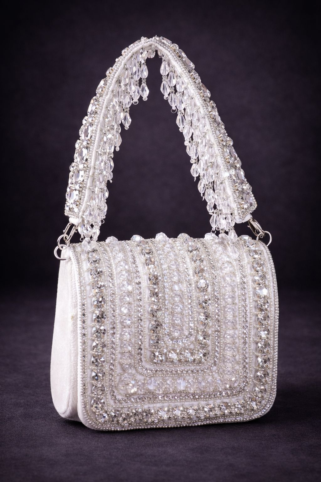 Ivory Crystal Glam Mini Bag