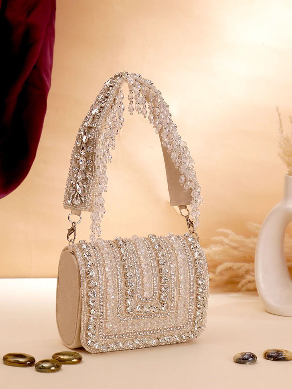 Ivory Crystal Glam Mini Bag