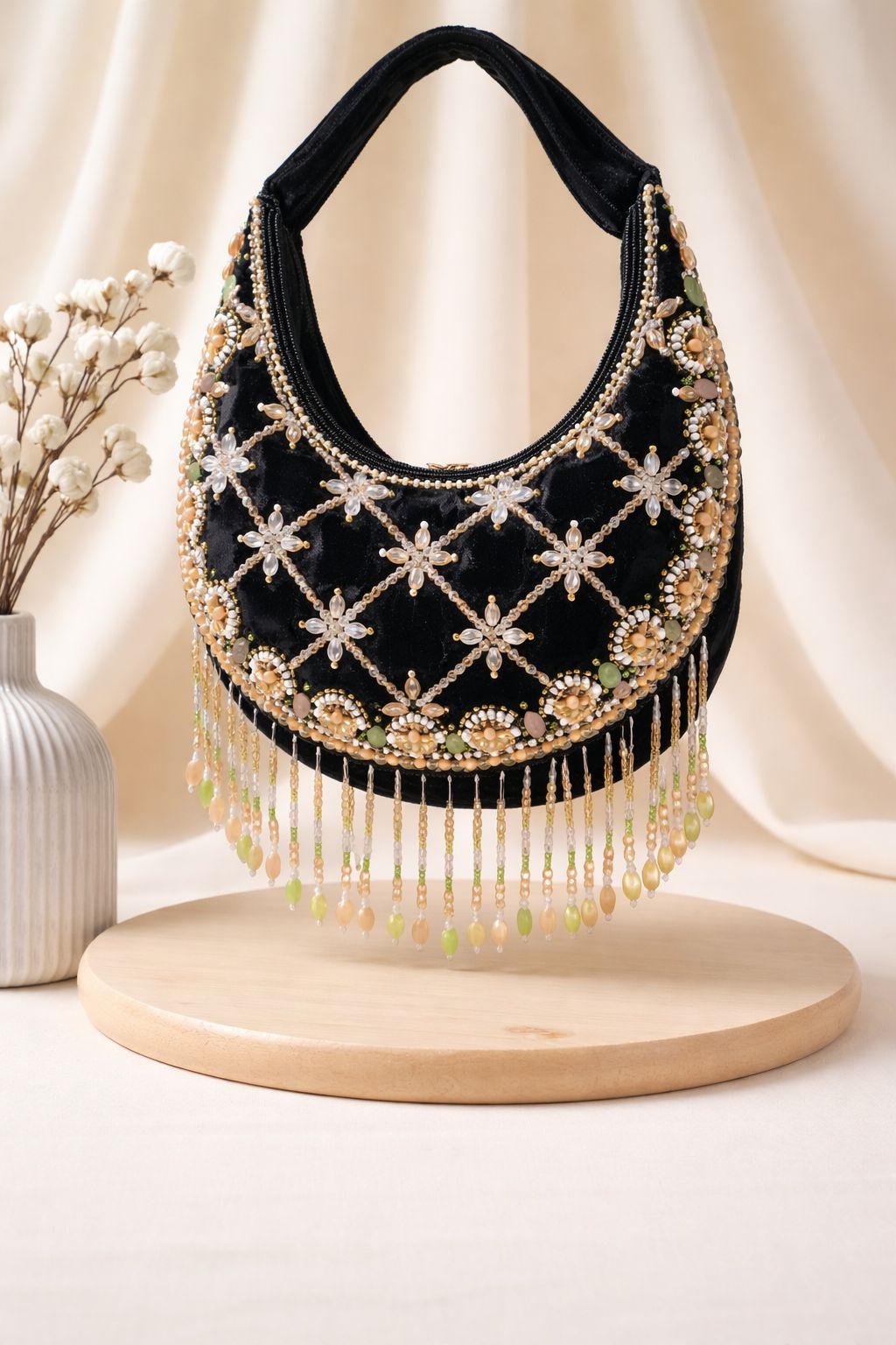 Noor Crescent Pearl Bag