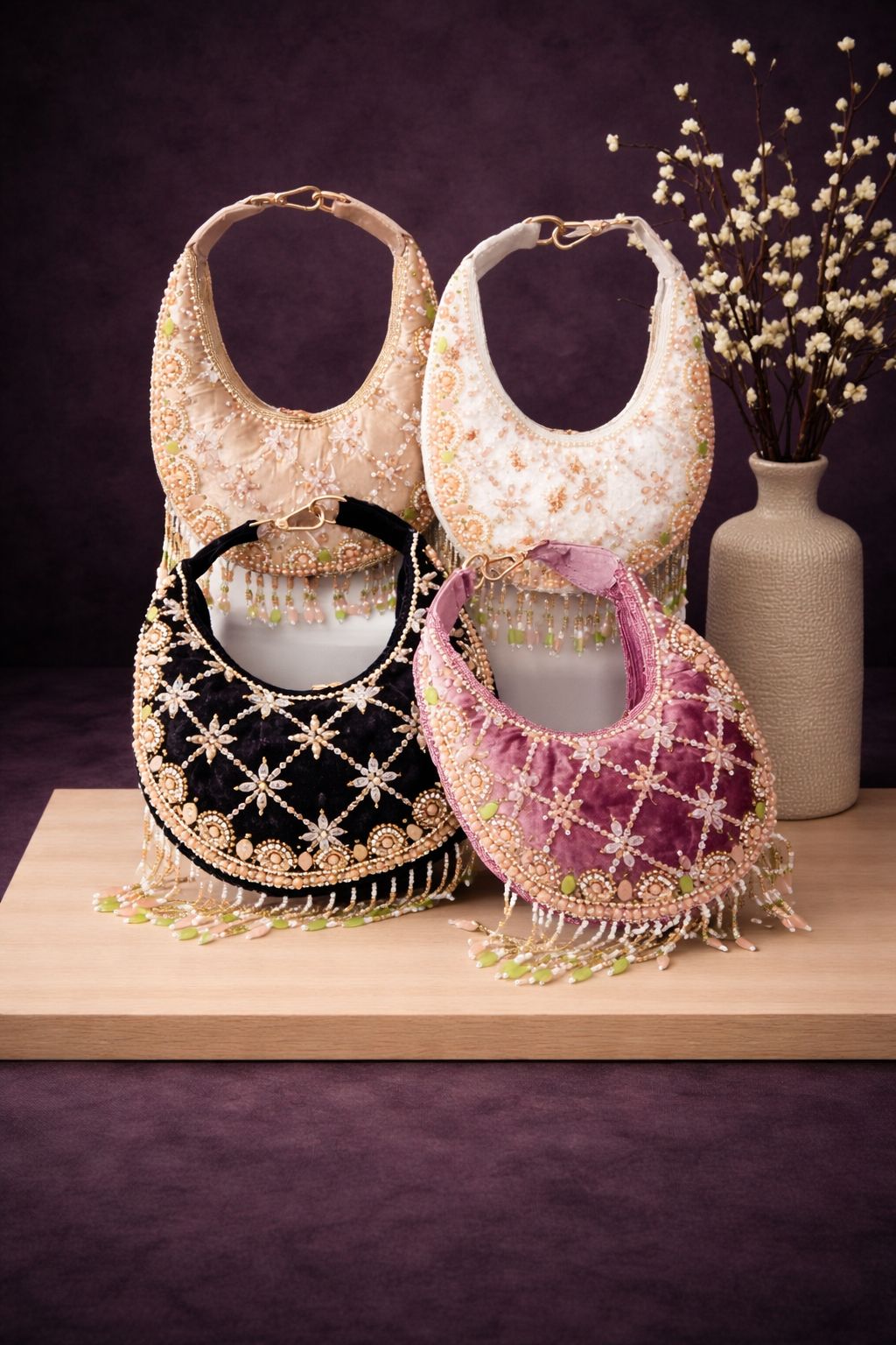 Noor Crescent Pearl Bag