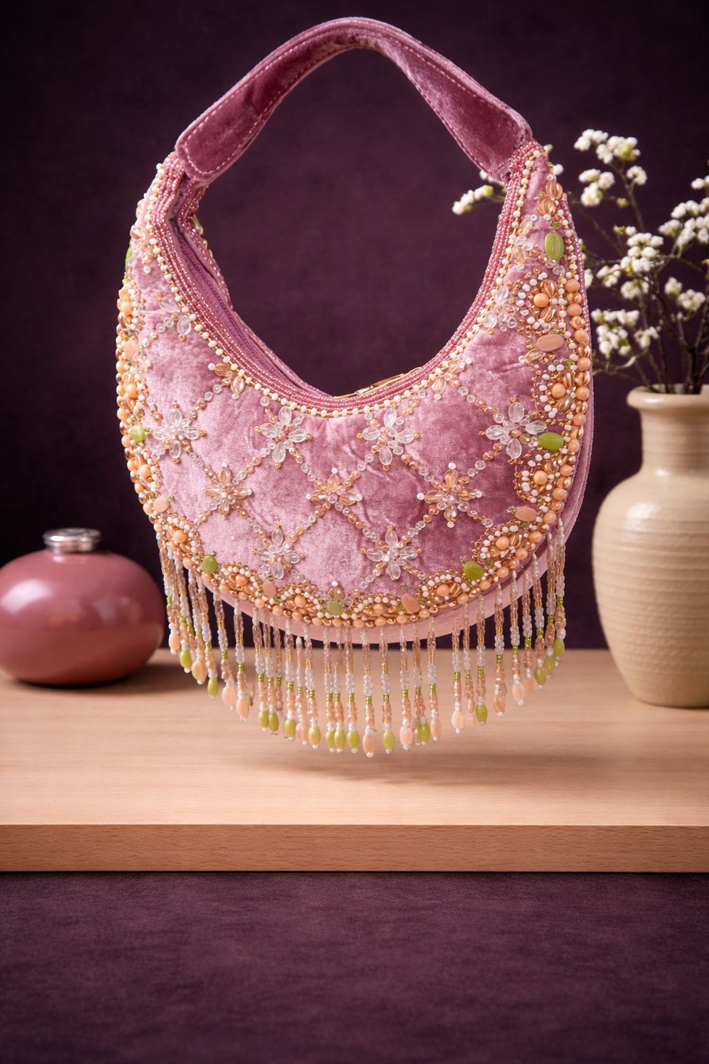 Noor Crescent Pearl Bag