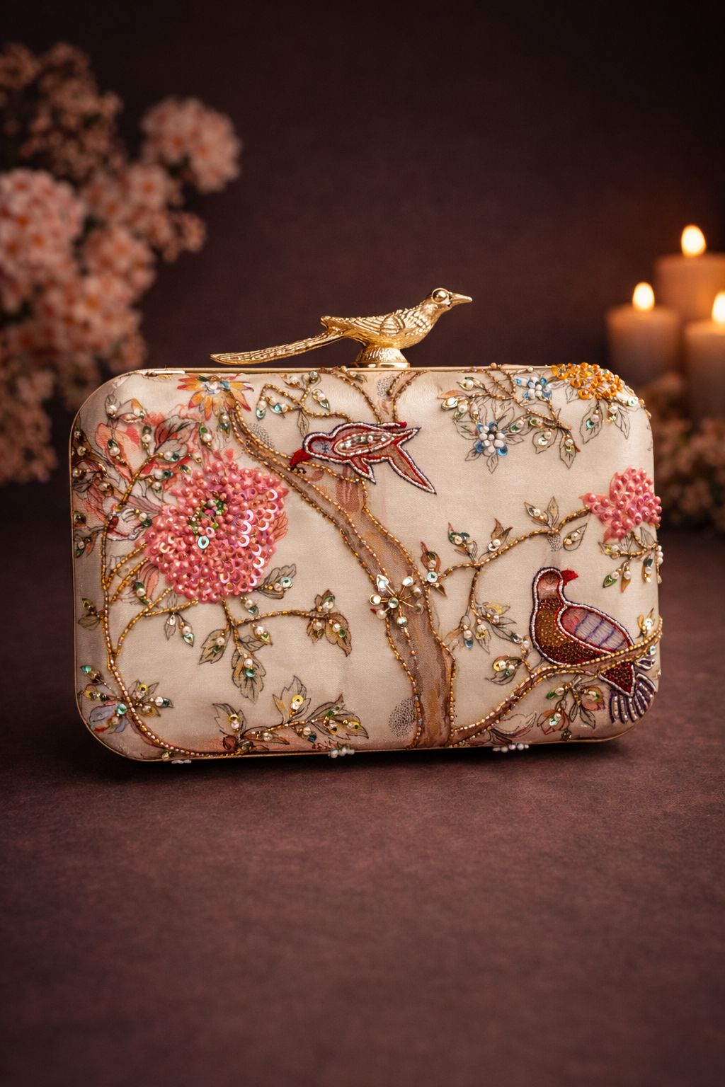 Ivory Enchanted Forest Clutch