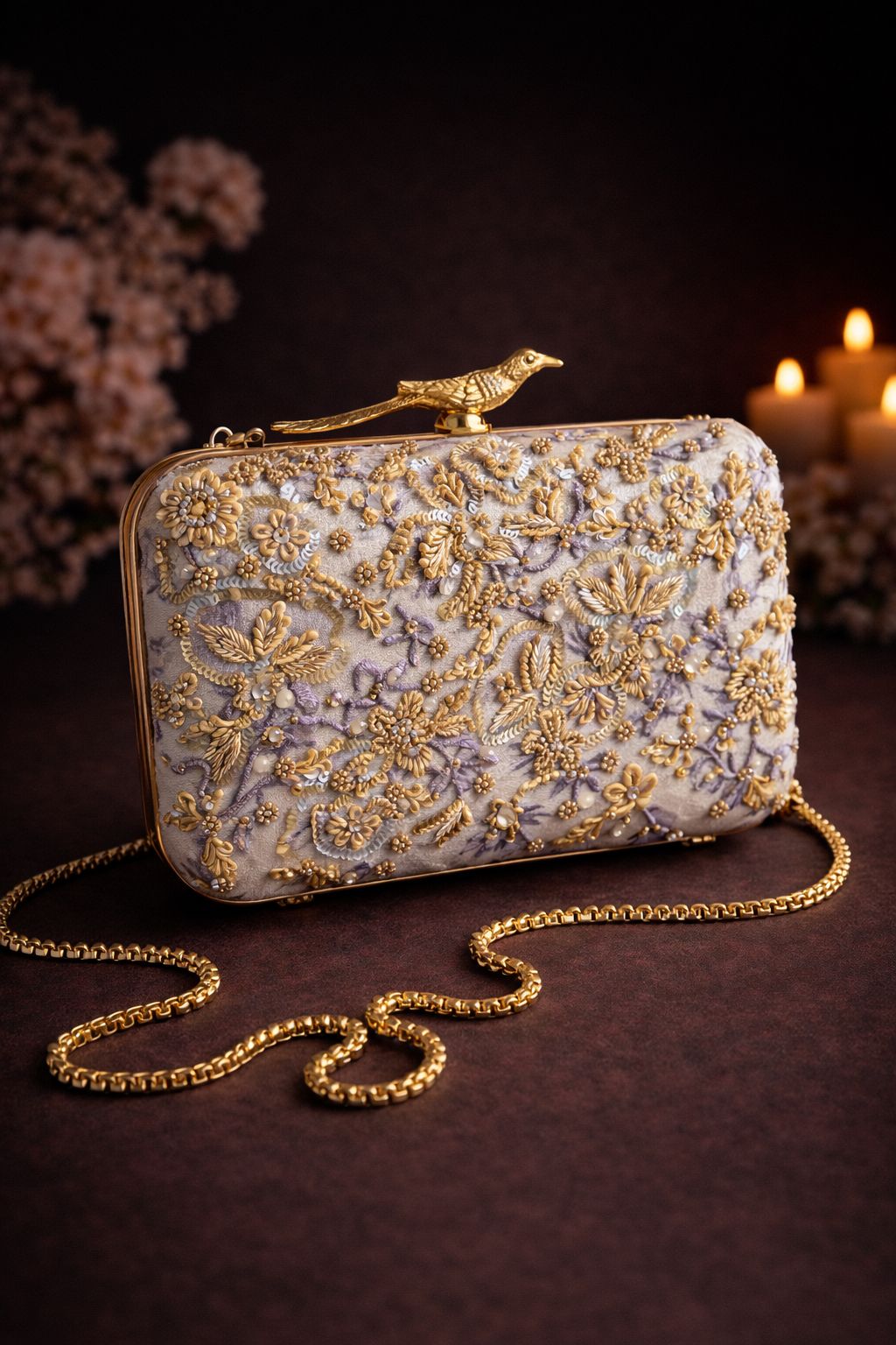 Golden Meadow Luxe Clutch