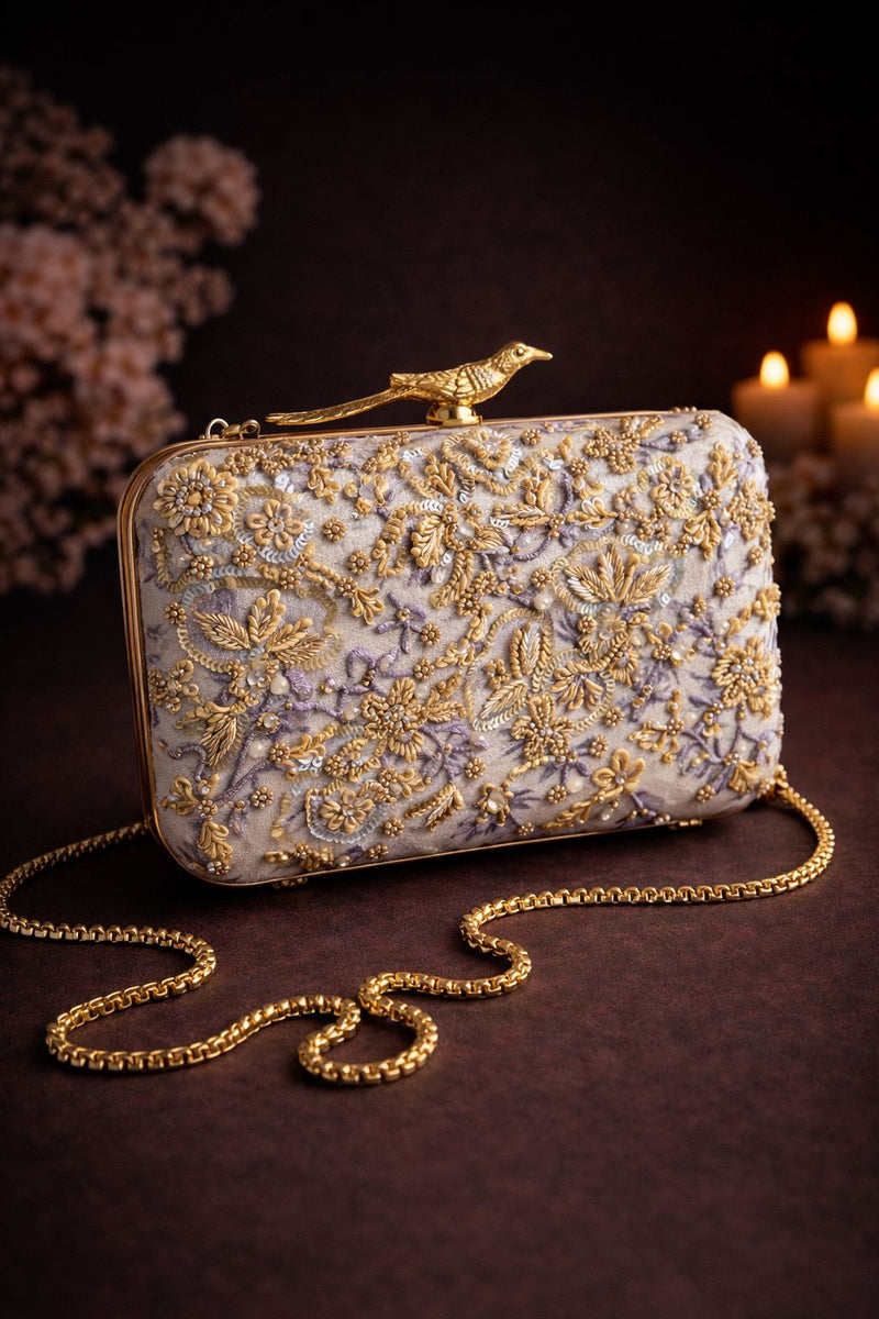Golden Meadow Luxe Clutch