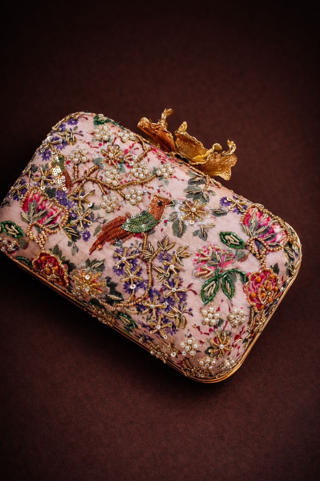 Pink Garden Bird Clutch