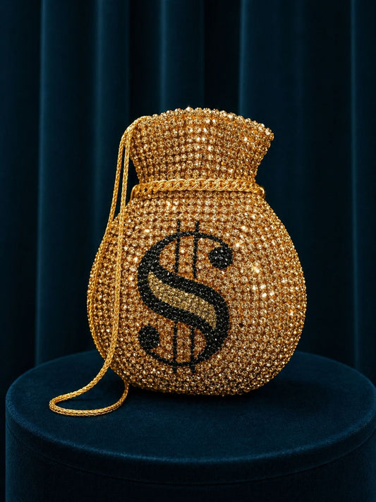 Regal Dollar Crystal Clutch