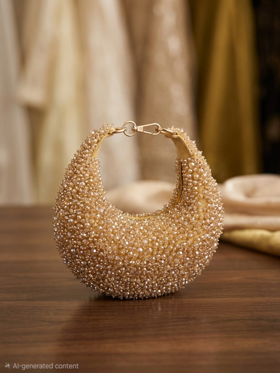Beaded Luxe Hobo Bag