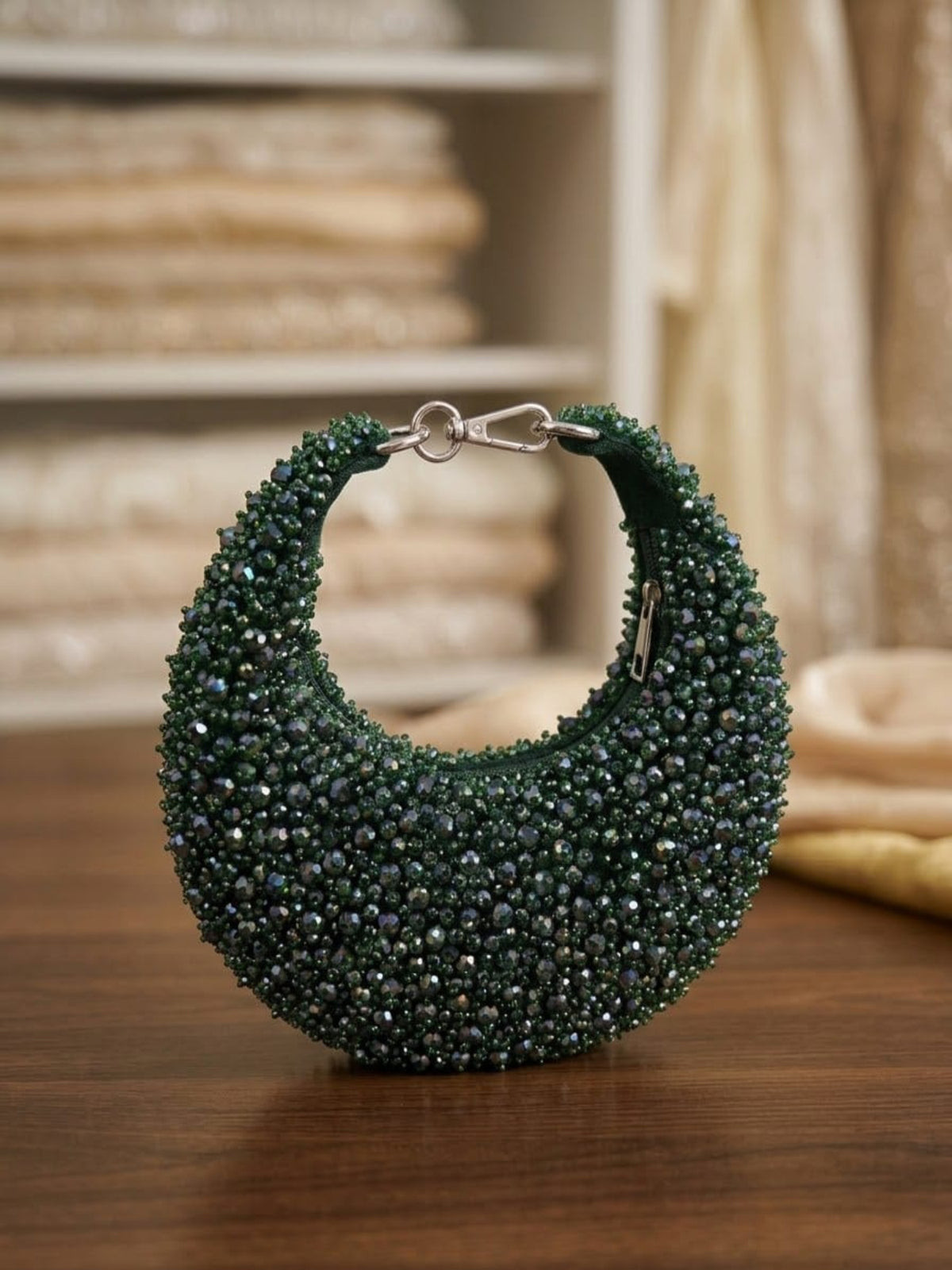 Beaded Luxe Hobo Bag