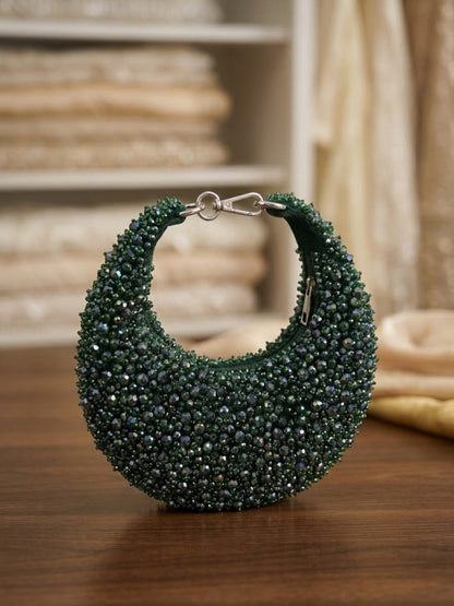 Beaded Luxe Hobo Bag