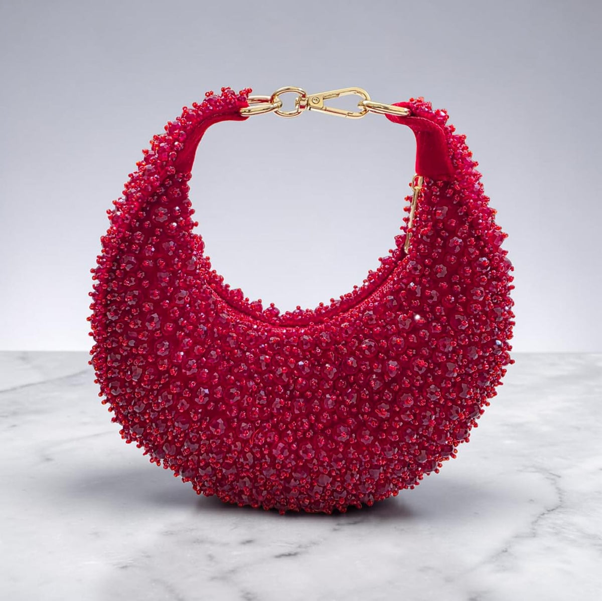 Beaded Luxe Hobo Bag