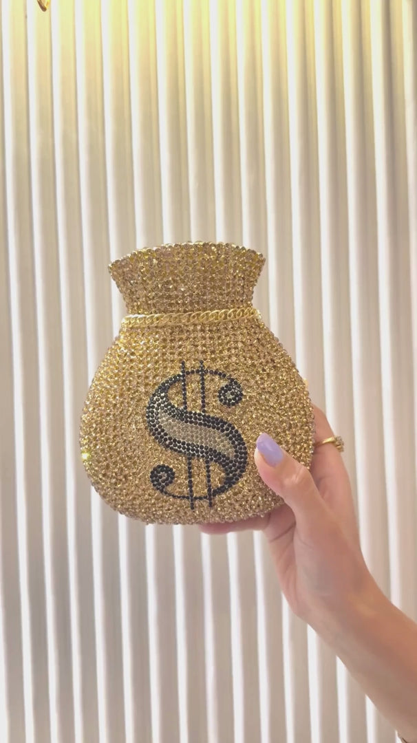 Golden Money Clutch