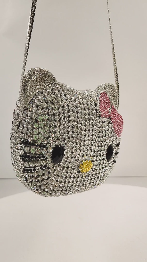 Crystal Kitty Clutch