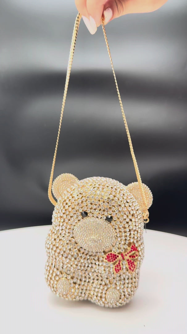 Crystal Cuddle Teddy Clutch