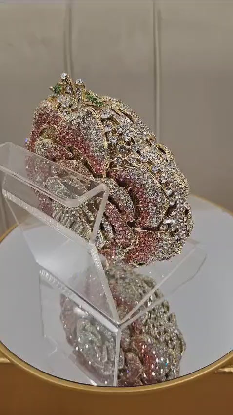 Rosè Floral Majesty Clutch
